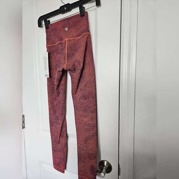 NWT Lululemon Wunder Train HR Tight 25" Size 2 Crackle Glaze Vintage Orange - Picture 13 of 15